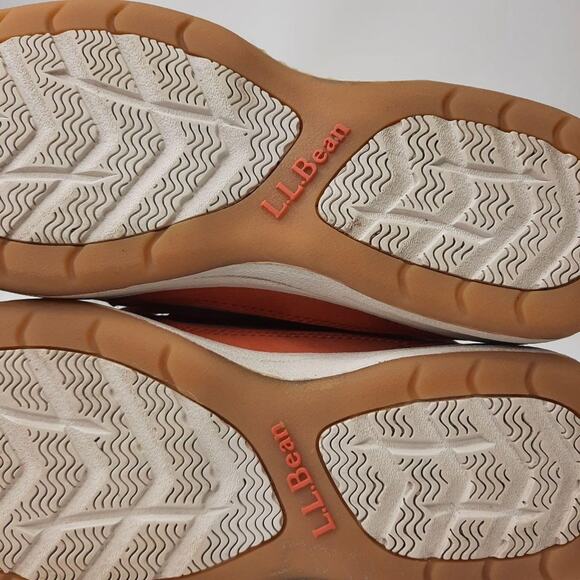 L.L. Bean Leather‎ Loafers Deck Shoes Peach Colored Women's Size 6M - Picture 7 of 10